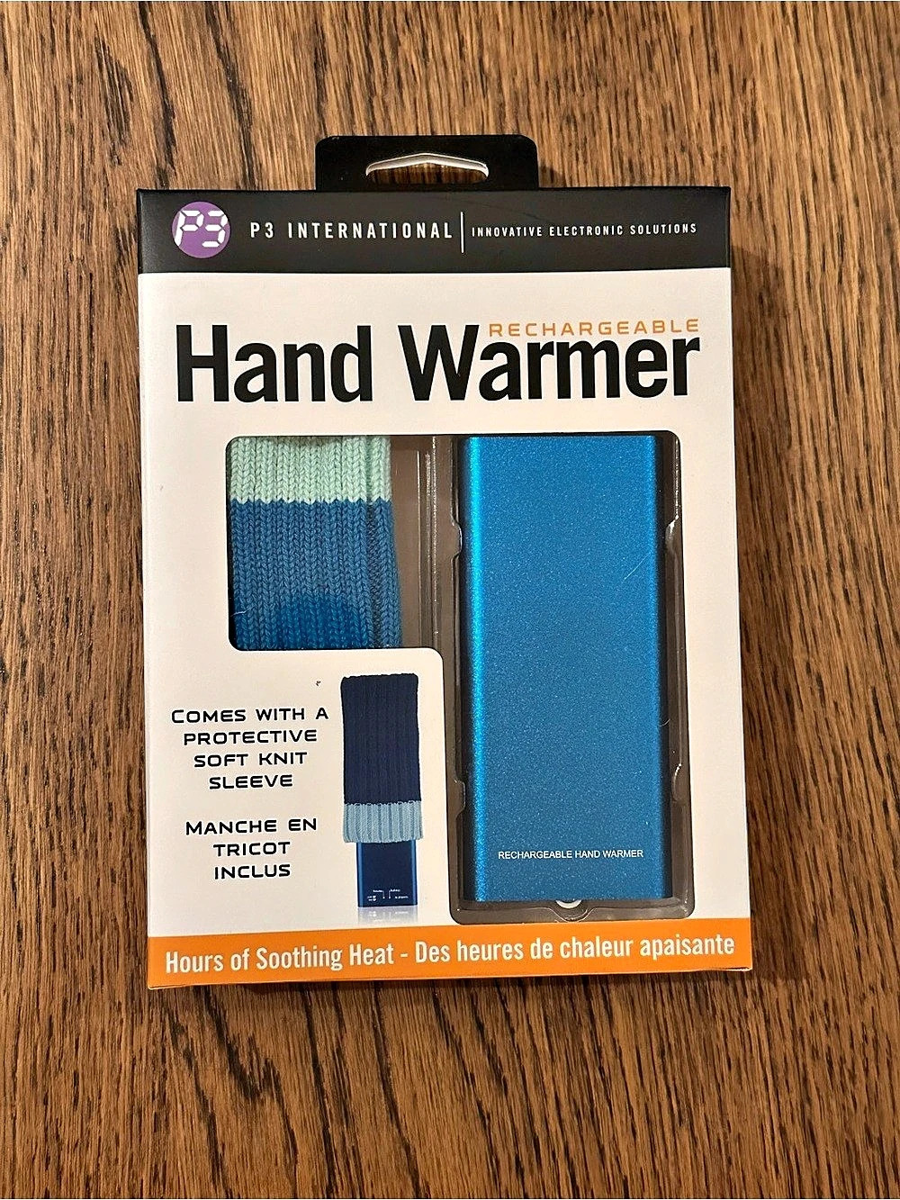 NWT P3 International Rechargeable Hand Warmer + Knit Sleeve